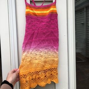 Free people colorful crochet top